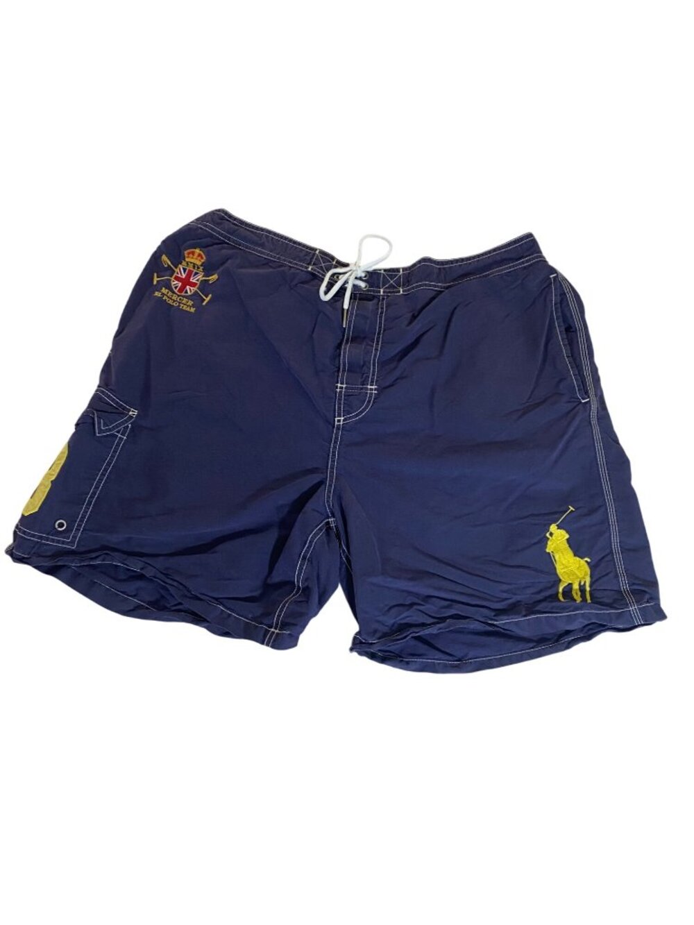 VTG 90s Polo Ralph Lauren Mercer Polo Team #3 Swim Boardshorts - XXL